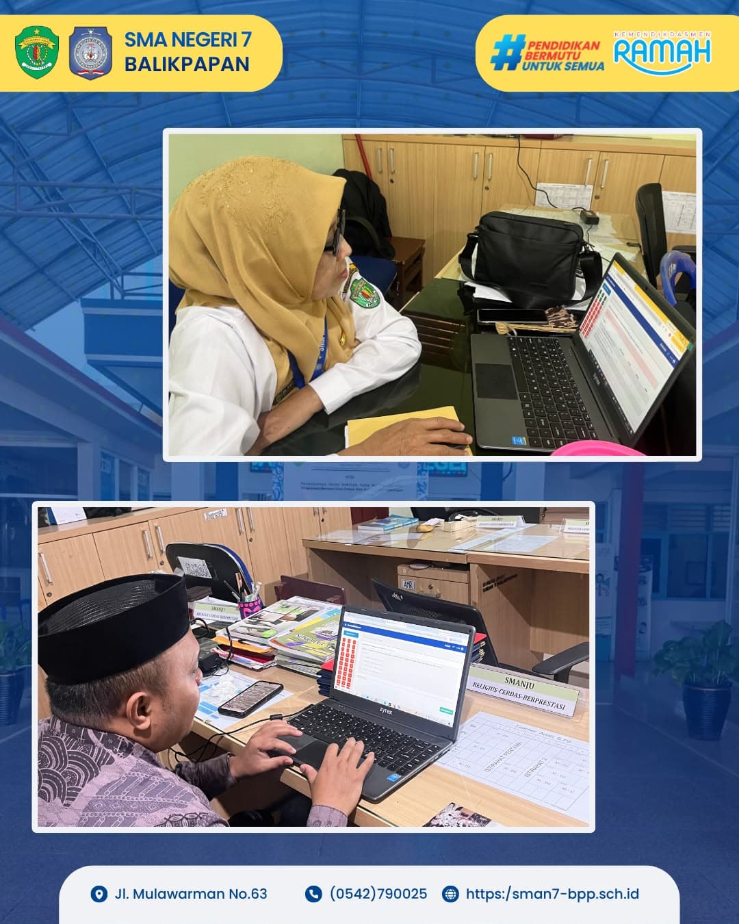 TimKurikulum – Seluruh guru SMA Negeri 7 Balikpapan melaksanakan pengisian Survei Lingkungan Belajar (Sulingjar) Tahun 2026